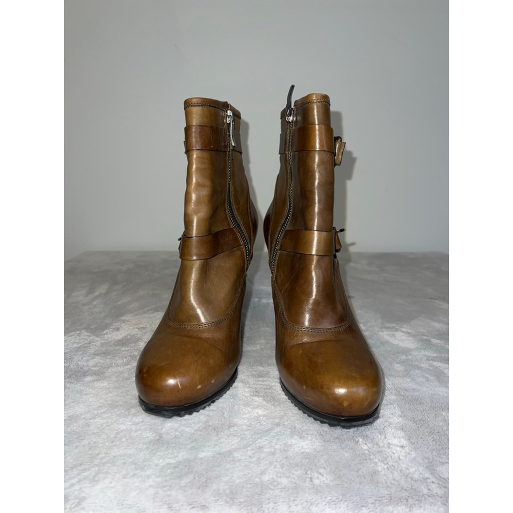BARBARA BUI Brown Leather Ankle Boots Size 9.5-10 EU40 - Picture 4 of 8